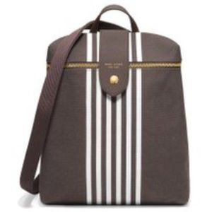 Henri Bendel Convertible Striped Canvas Backpack